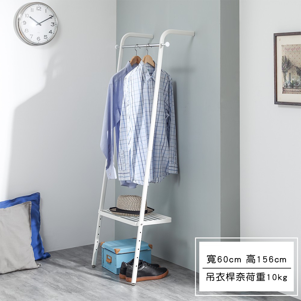 【HomeMax】靠牆掛衣架-寬60cm/衣帽架/晒衣架/收納架/落地式/免鑽牆 ★日本設計 MIT●＜M01-010＞, , large