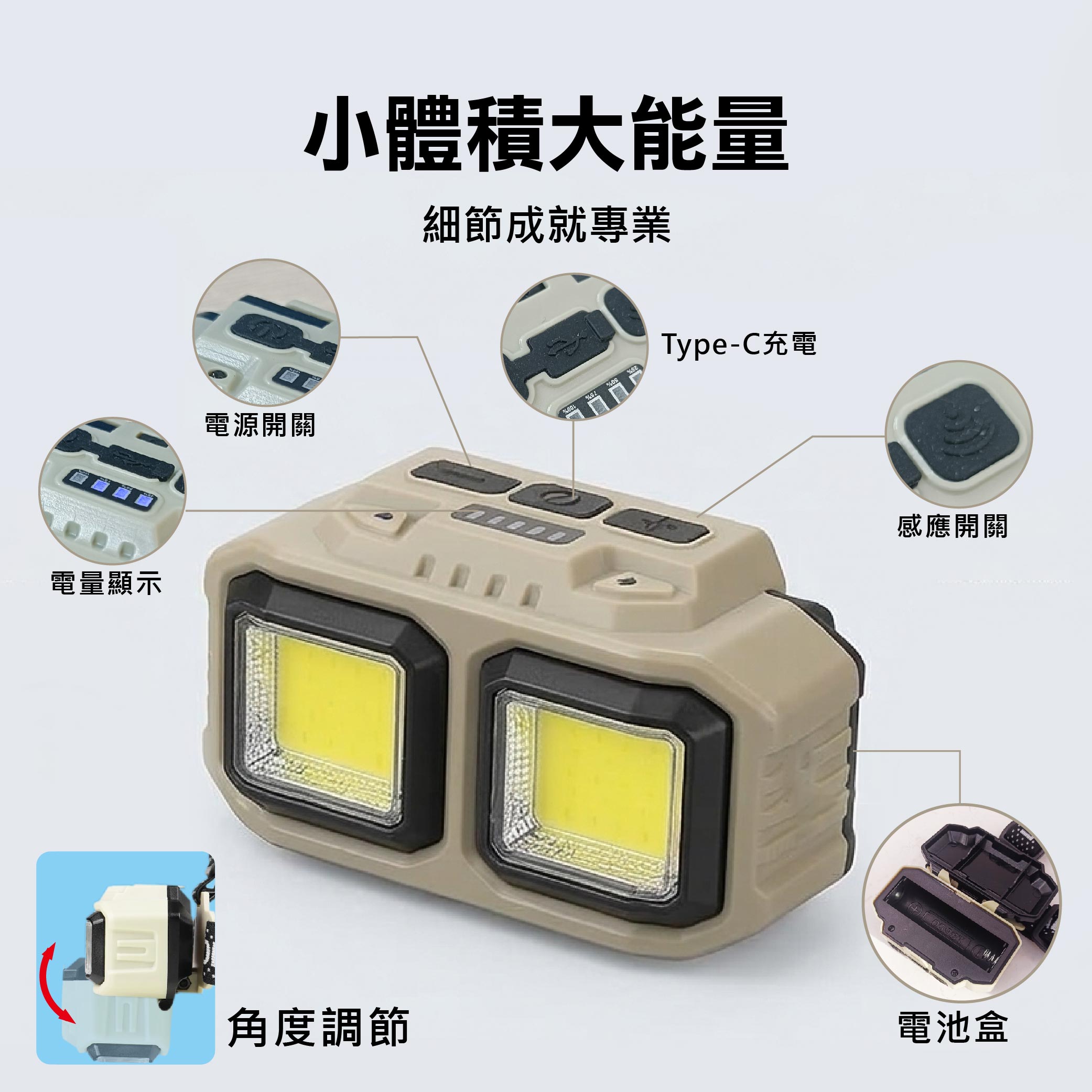 鉅玉經典｜25W充電式感應頭燈 HK-K1136, , large