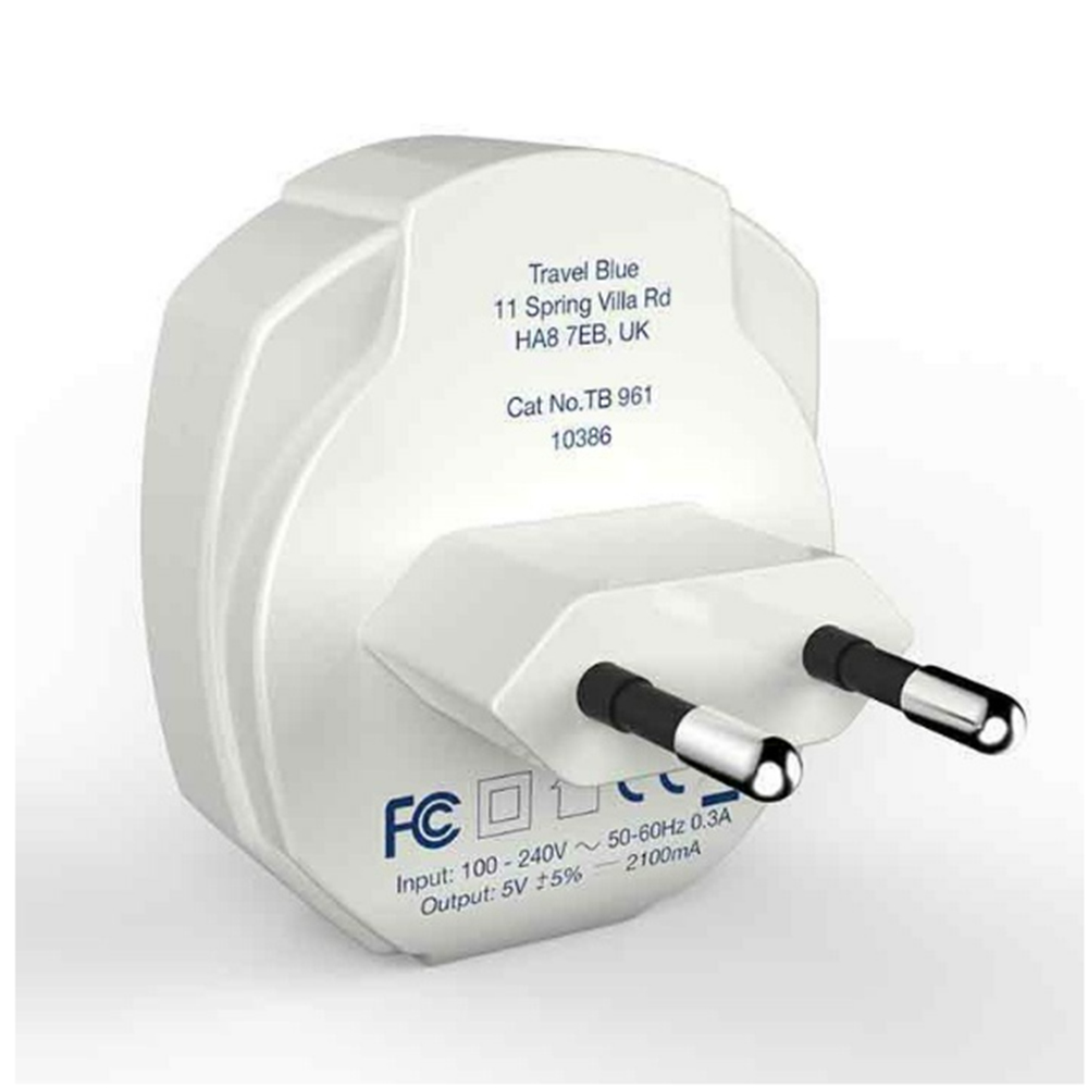 藍旅旅行歐洲USB充電器TB961, , large