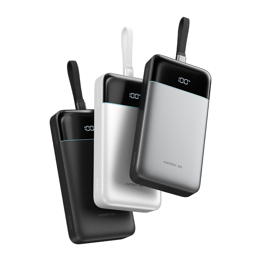 【Wh+CCC】CUKTECH 酷態科 25號SE 120W 自帶線雙線行動電源 25000mAh (LPB252N) 三色可選, , large