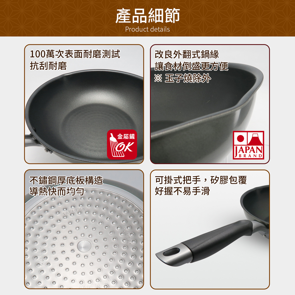 【日本竹原】日本製霞星空銀IH不沾平炒鍋28cm(含蓋)可用金屬鏟/不挑爐具, , large