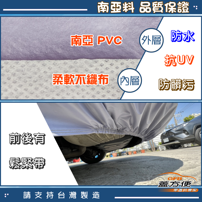 【蓋方便】新白雲（中五門）台灣製高週波防水耐曬車罩《Honda》FIT 一代二代三代四代 08-19年, , large