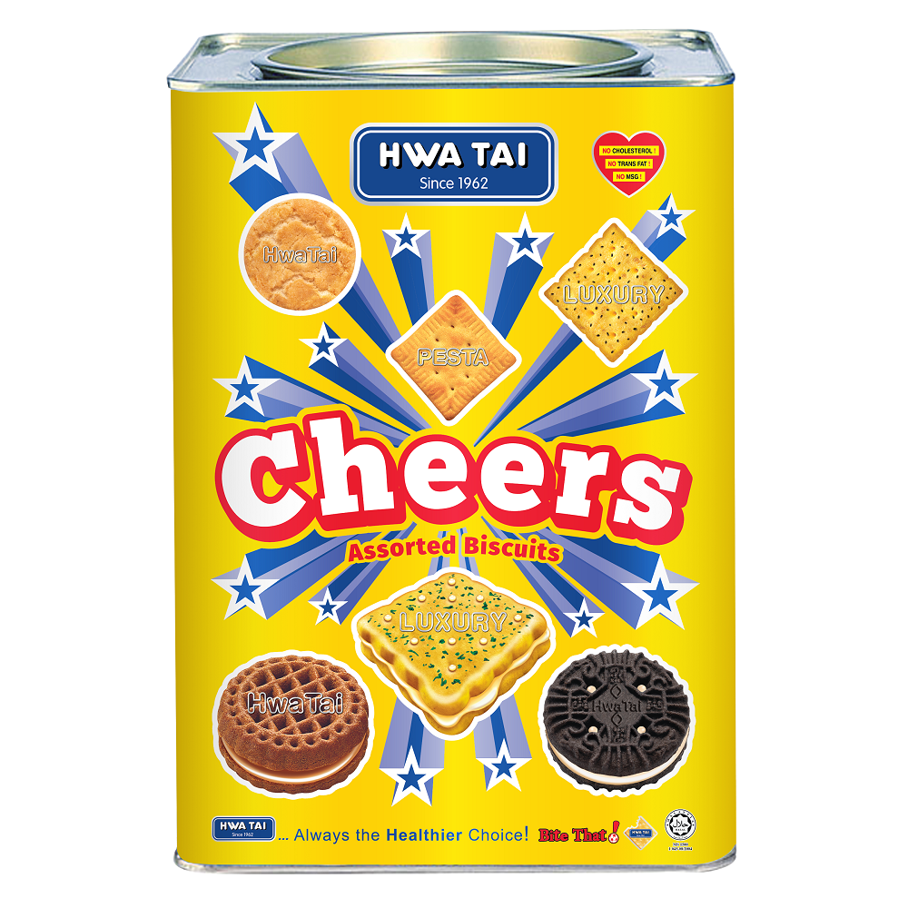 HwaTai Cheers Assorted Biscuits Tin, , large