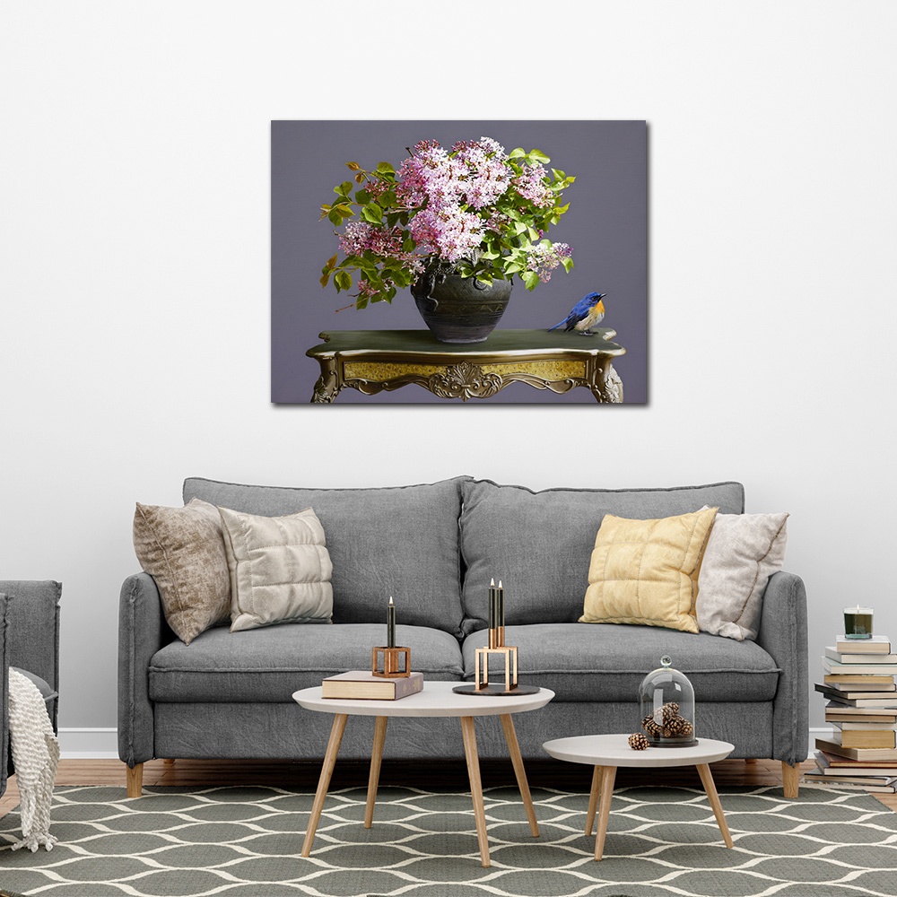 【御畫房】丁香花 國家一級畫師手繪油畫60&times;80cm(VF-152), , large
