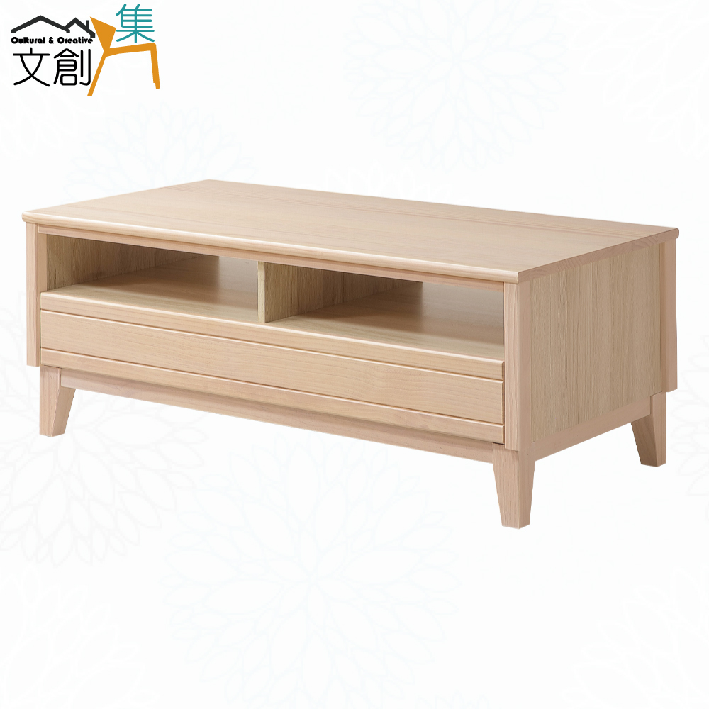 【文創集】瑞歐4尺二抽大茶几(客約商品), , large
