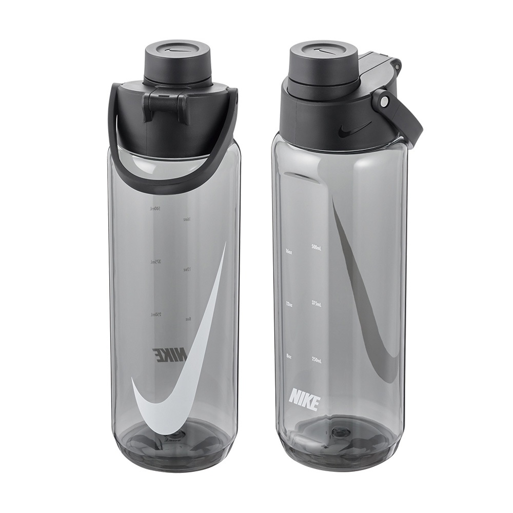 NIKE TR RECHARGE 大口徑水壺 24OZ/709ML 運動水壺 隨身杯 水瓶 可機洗 防漏 耐熱 透明黑, , large