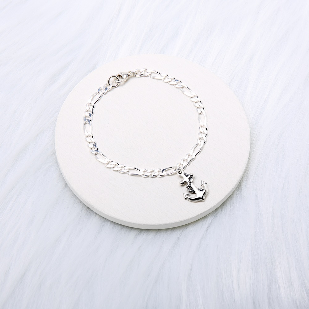 【Angel & Me】Rope Knot Anchor (Large) s925 sterling silver bracelet birthday gift, , large