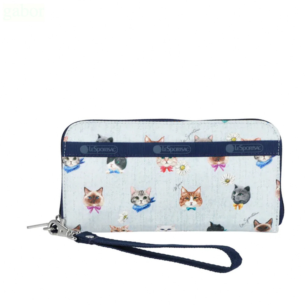 LeSportsac Tech Wallet Wristlet 腕帶錢包 手拿包 送禮-晴空貓語, , large