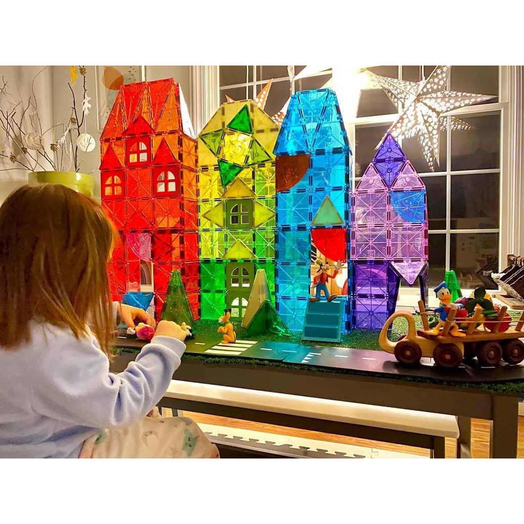 Magna-Tiles 彩色透光磁力積木32片, , large