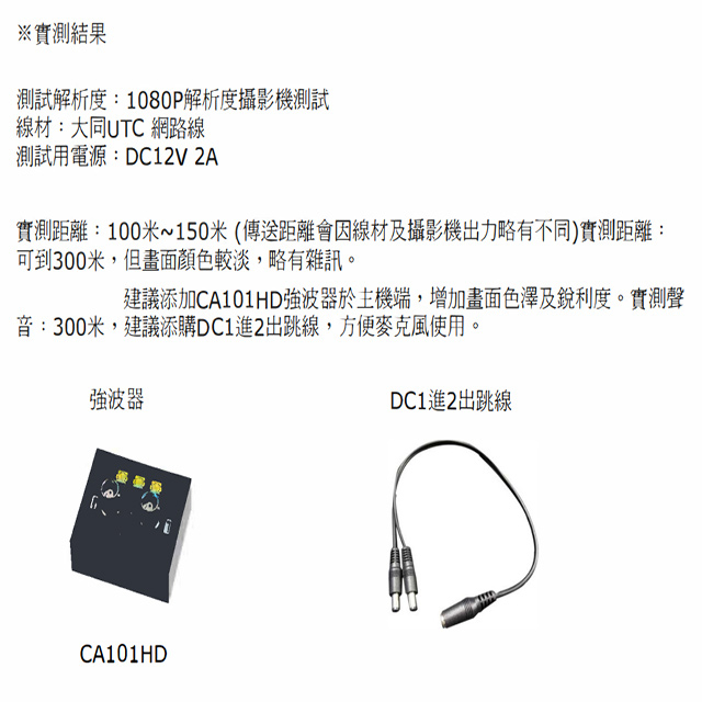 昌運監視器 HDOl PVA 250米 影像/聲音/電源 多合一雙絞線傳輸器, , large