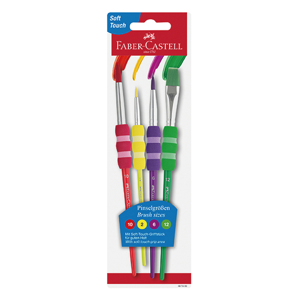【Faber-Castell】輝柏 甜筒 水彩筆 4支入 /卡 481600, , large