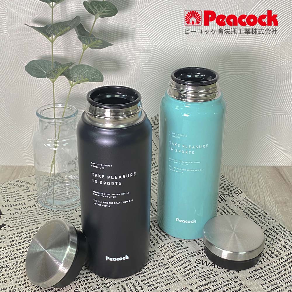 【日本孔雀Peacock】商務休閒不鏽鋼保冷保溫杯600ML(防燙杯口設計), , large
