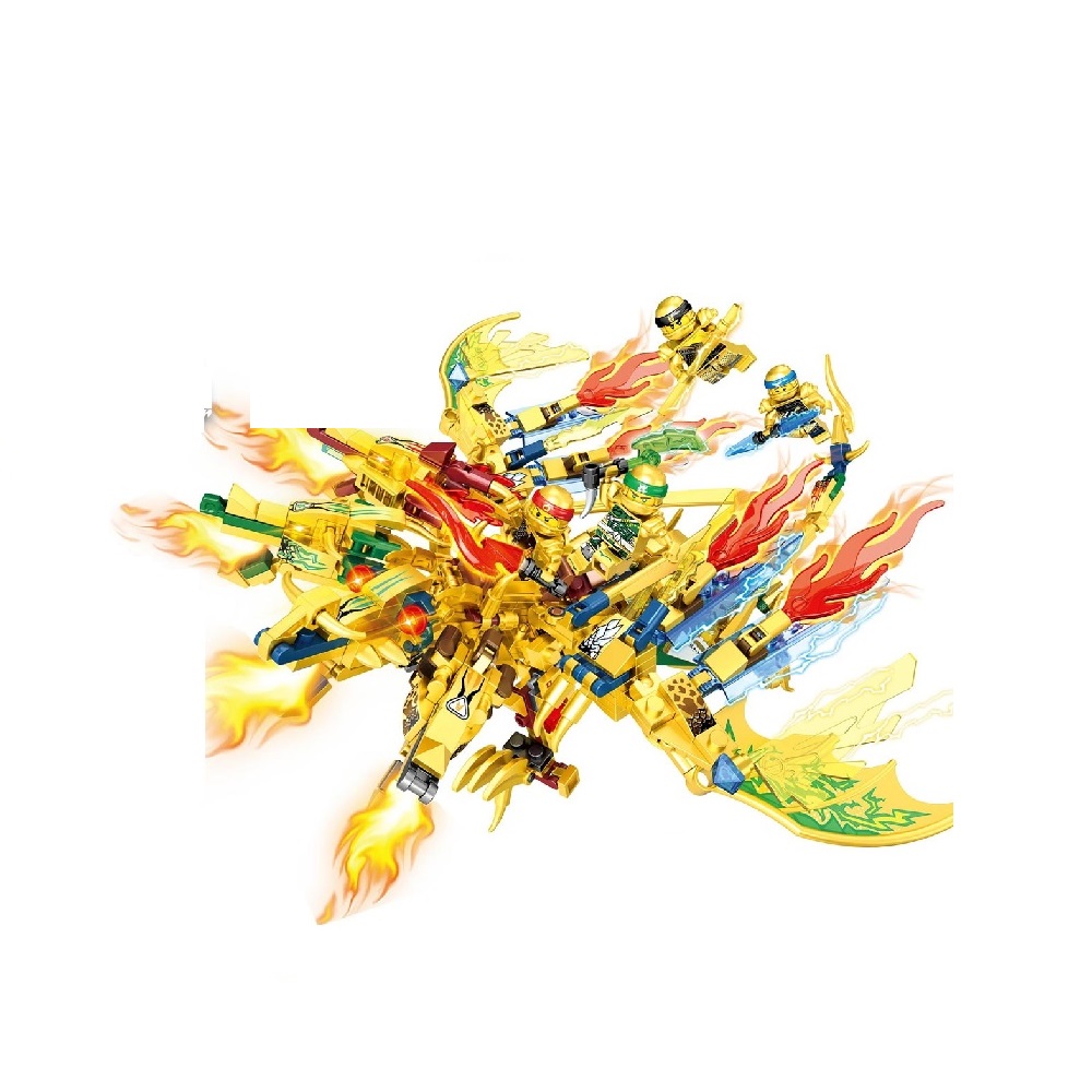 [Brick Republic]LY 68092 Golden Ninja Edition &ndash; Set of 4 (Educational Building Blocks), , large