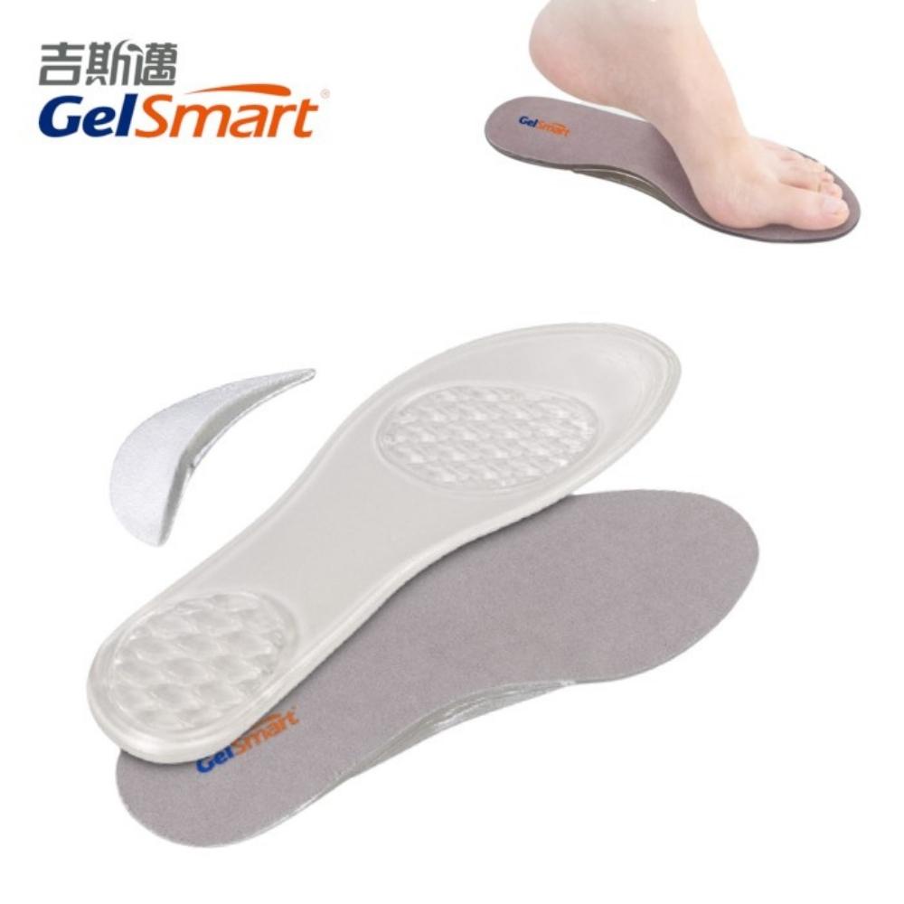 【GelSmart吉斯邁】T-Gel凝膠足弓支撐鞋墊-1雙(可調式足弓墊片、凝膠吸震、抗菌表布、TG-GI760F), , large