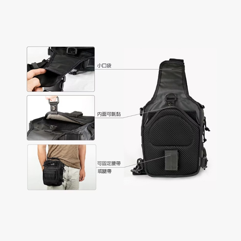 【MAGFORCE】馬蓋先漢堡胸掛包-S 【狼棕】 500D 迷你包 單肩包 軍用背包 斜背包 台灣製, , large