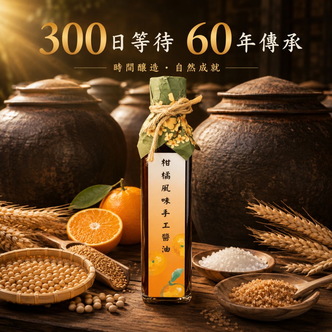 【阿金姐】柑橘風味手工醬油 250ml 天然純釀・300日熟成 ・淡淡柑橘香・沾醬／調味兩用, , large