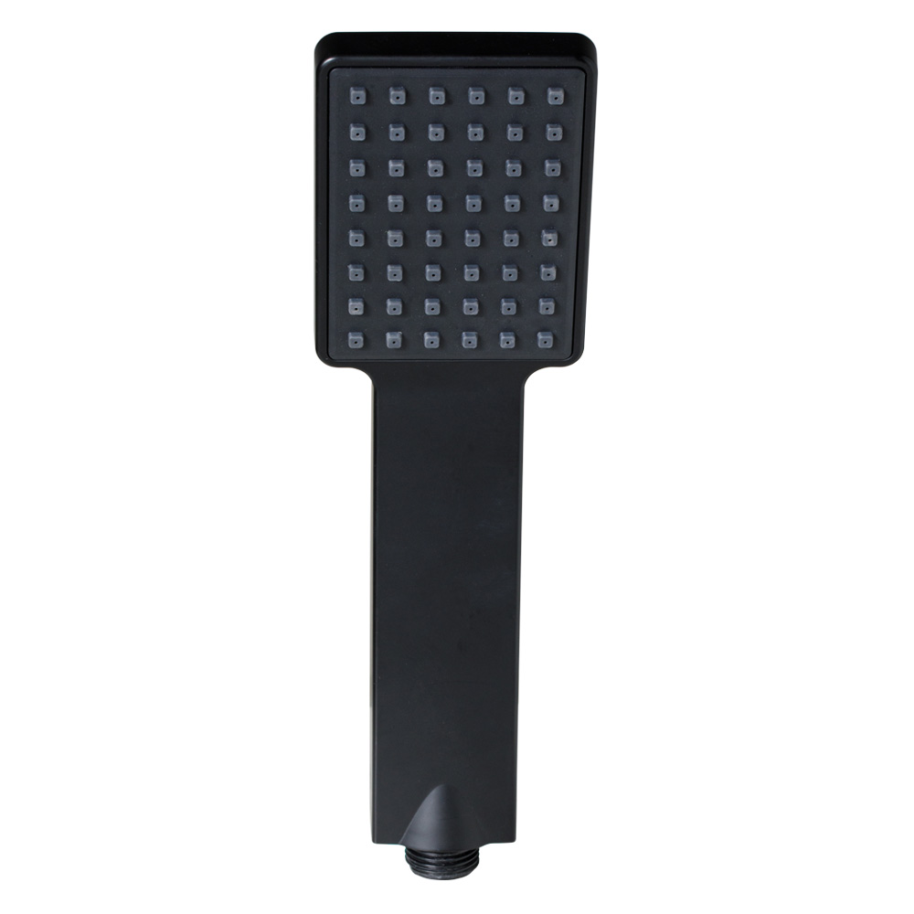 Black single function shower head handle, , large