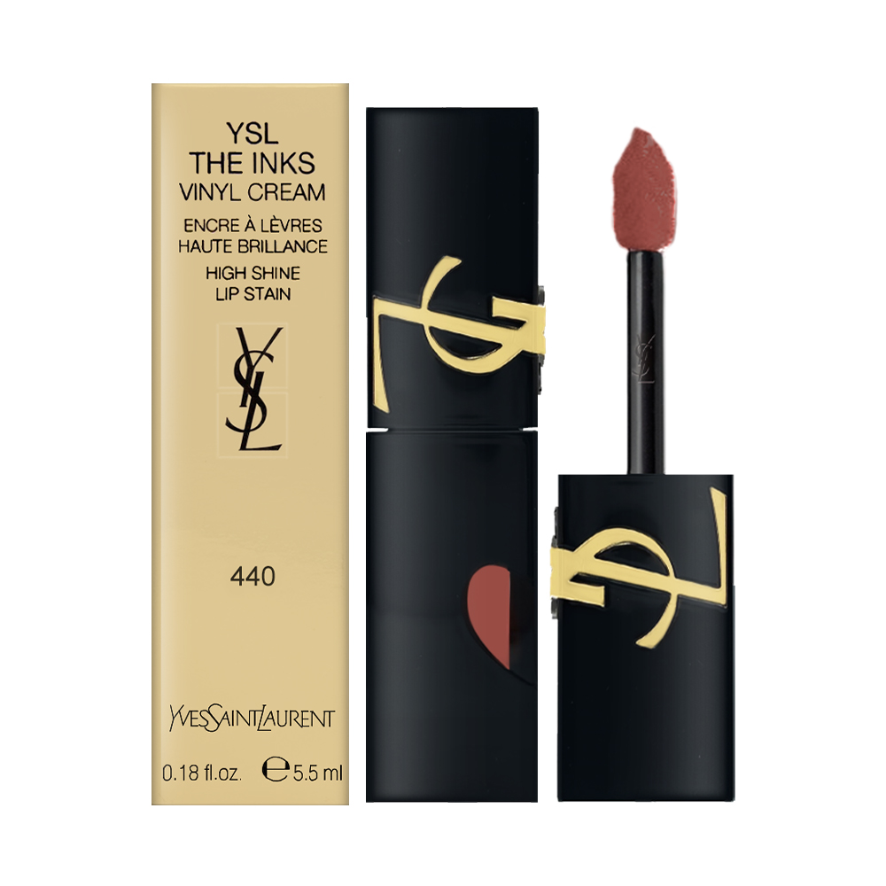 【YSL 聖羅蘭】奢華印記鎖心光唇釉 5.5ml #多色任選, #440 玫瑰香檳, large