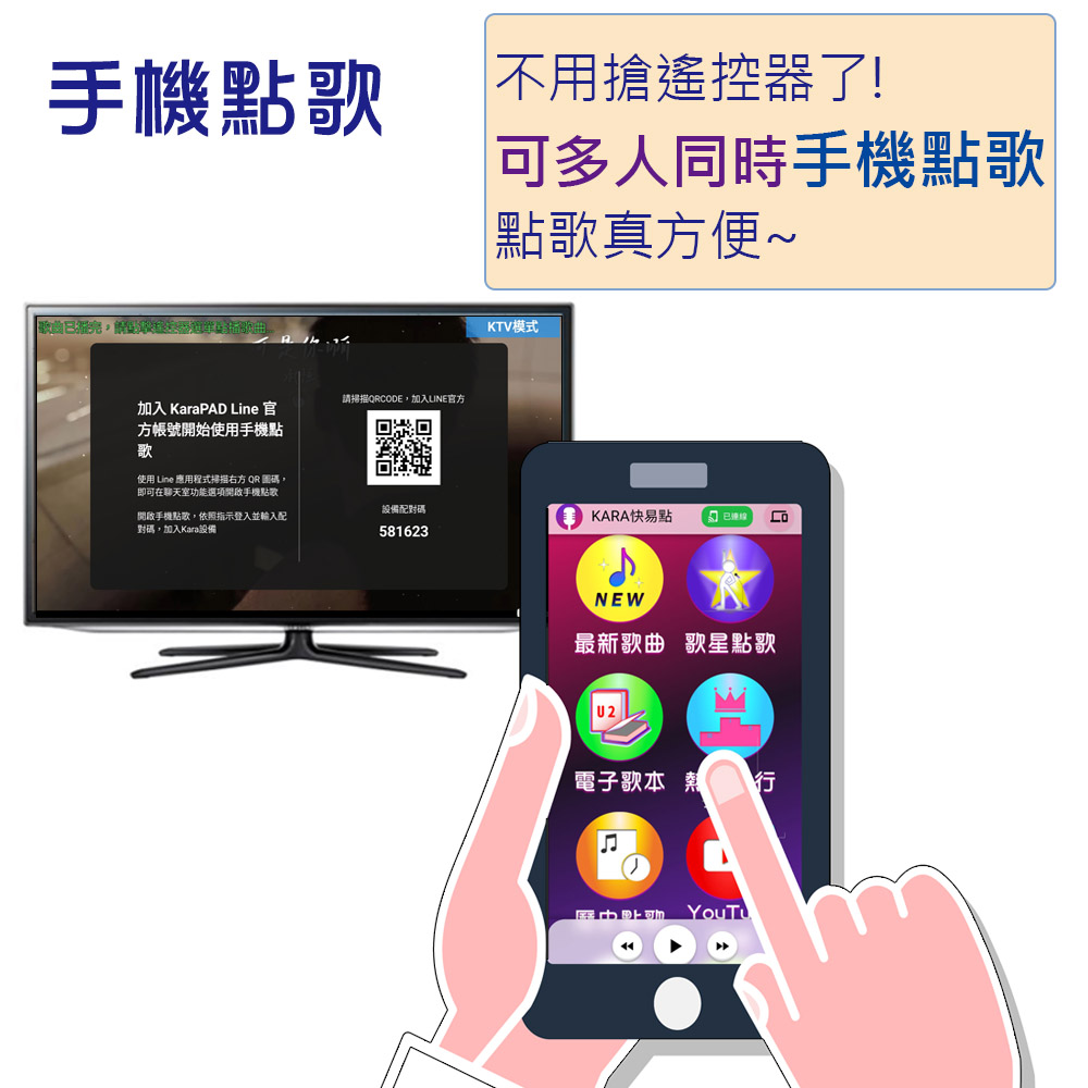 KaraBOX II 智慧聲控卡拉OK點歌機-單機版+無線麥克風 (家用伴唱機首選), , large