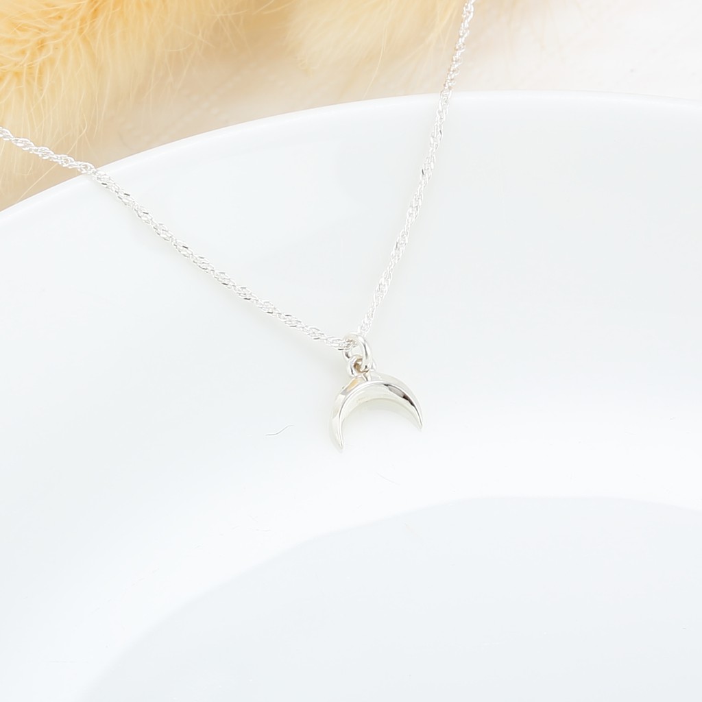【Angel & Me】思念 月牙 (小) Crescent Moon s925 純銀 項鍊, , large