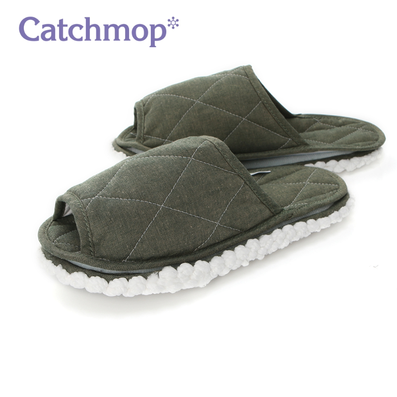 【THE LOEL】Catchmop  韓國神奇可換底加厚清潔拖鞋(橄欖綠), , large