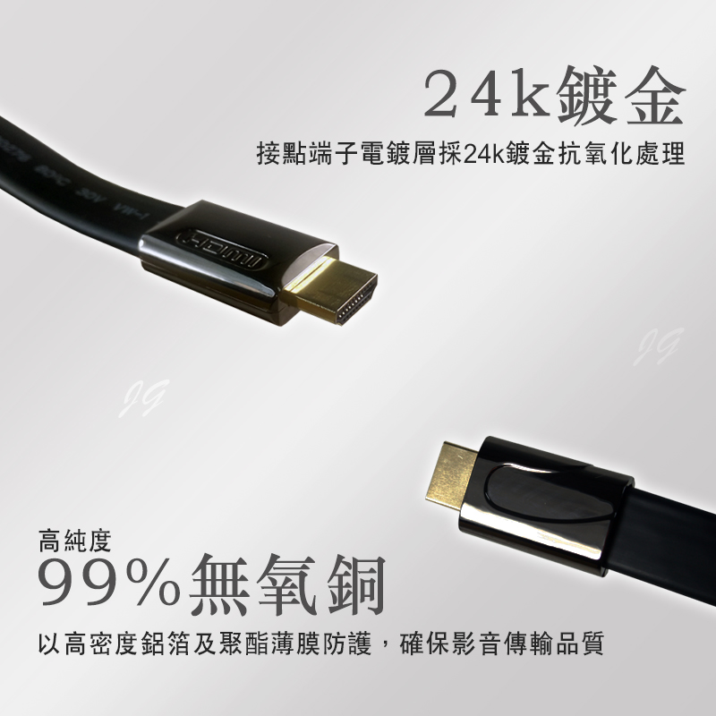 【iNeno】HDMI High Speed 超高畫質扁平傳輸線 HDMI2.0版-20M, , large