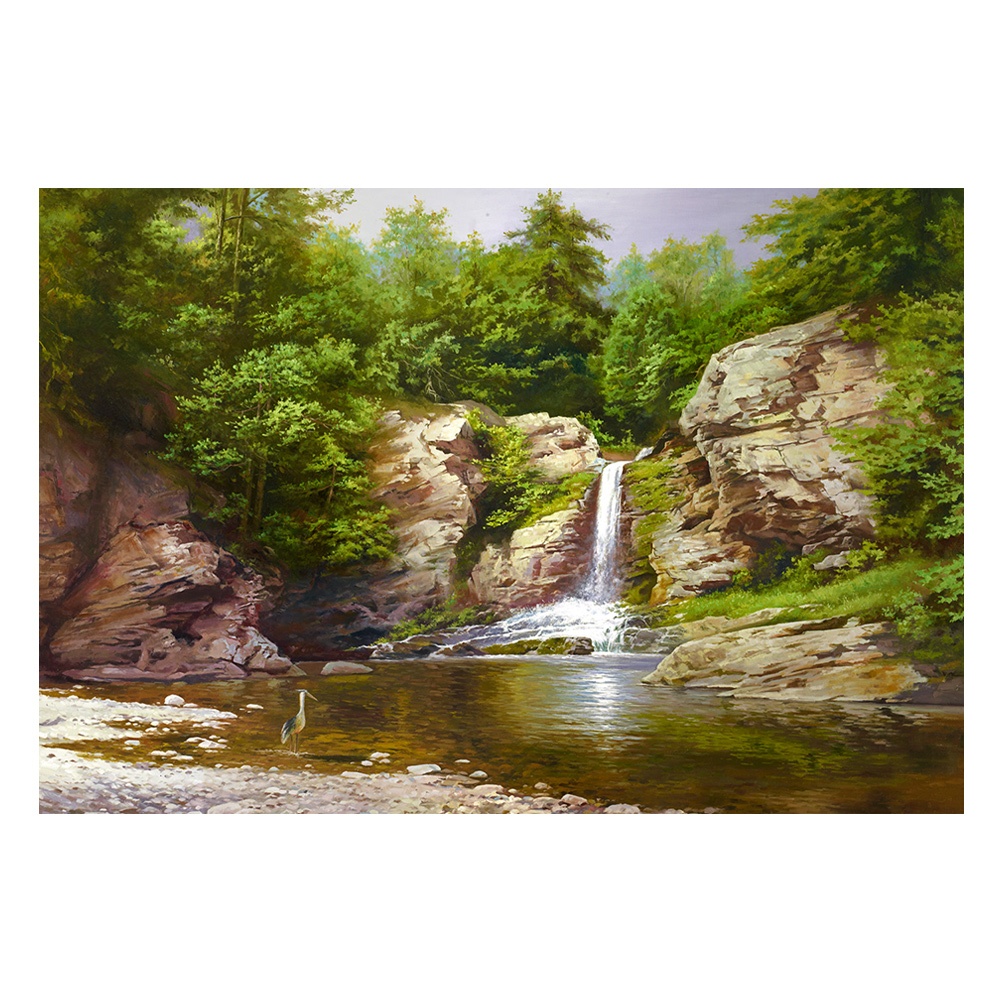 【御畫房】春水流 國家一級畫師手繪油畫60&times;90cm(VF-92), , large