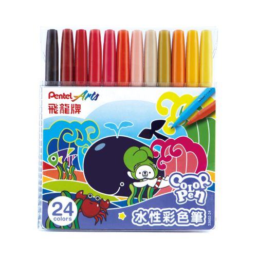 飛龍PENTEL S3602 水性彩色筆24色, , large