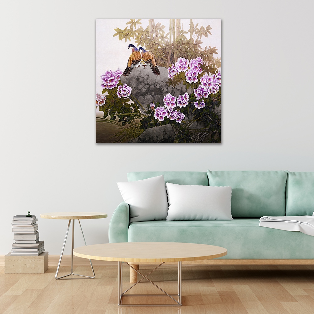 【御畫房】花開吉祥 國家一級畫師手繪油畫80&times;80cm(VF-187), , large