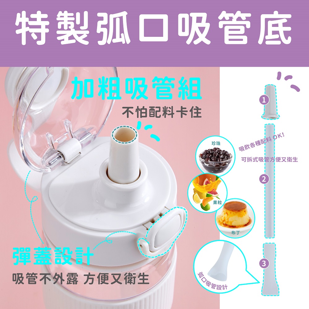 Dr.RIN手搖飲吸管水壺720ml, , large