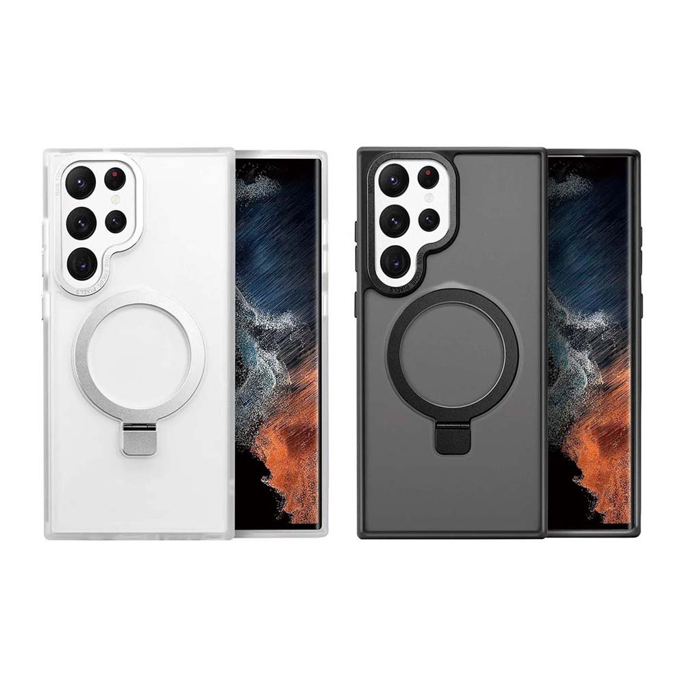 【山水之寶】三星 Galaxy S24/S25手機殼 防摔殼 雅盾磁吸支架親膚防摔殼 支援無線充電 Magsafe, , large