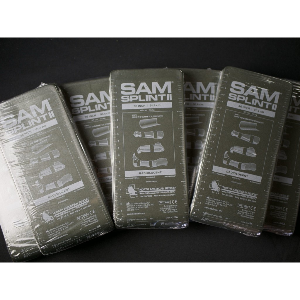 【SAM】SAM SPLINT 美國戰術骨折夾板副木（可塑型鋁芯｜急救固定）, 碳綠,36吋, large