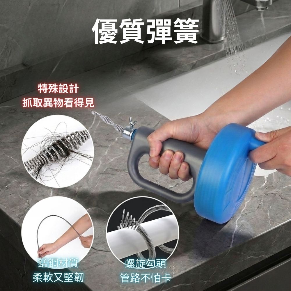 手搖款【10米+疏通粉80G*2包】, , large