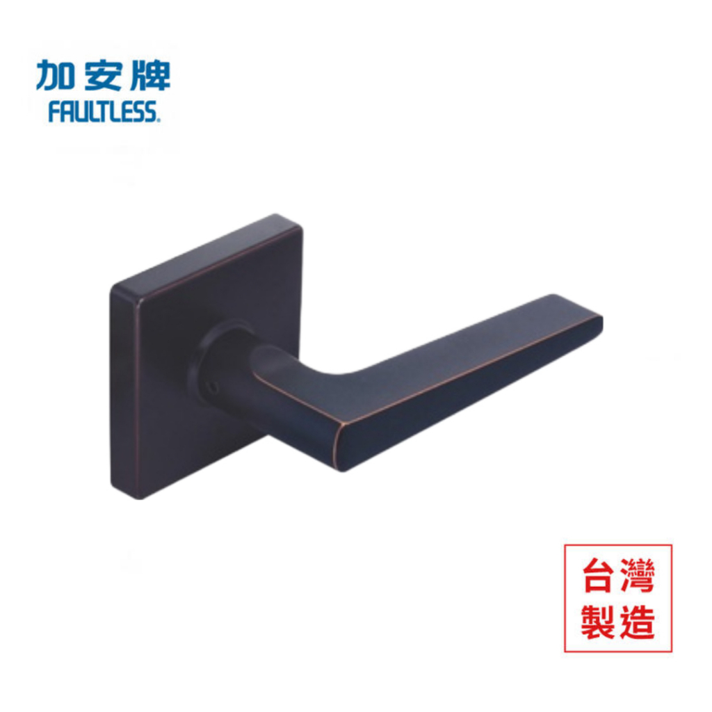 水平鎖 加安牌 台灣製 門鎖 古紅銅 LA2X70G 浴廁鎖 圓套盤 方套盤 內側為按鈕, , large
