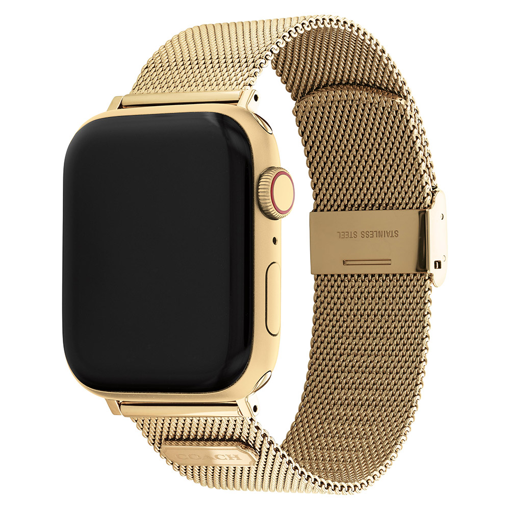 COACH Apple Watch 錶帶 42/44mm 適用 金色米蘭錶帶 送禮 禮物 推薦(不含手錶), , large