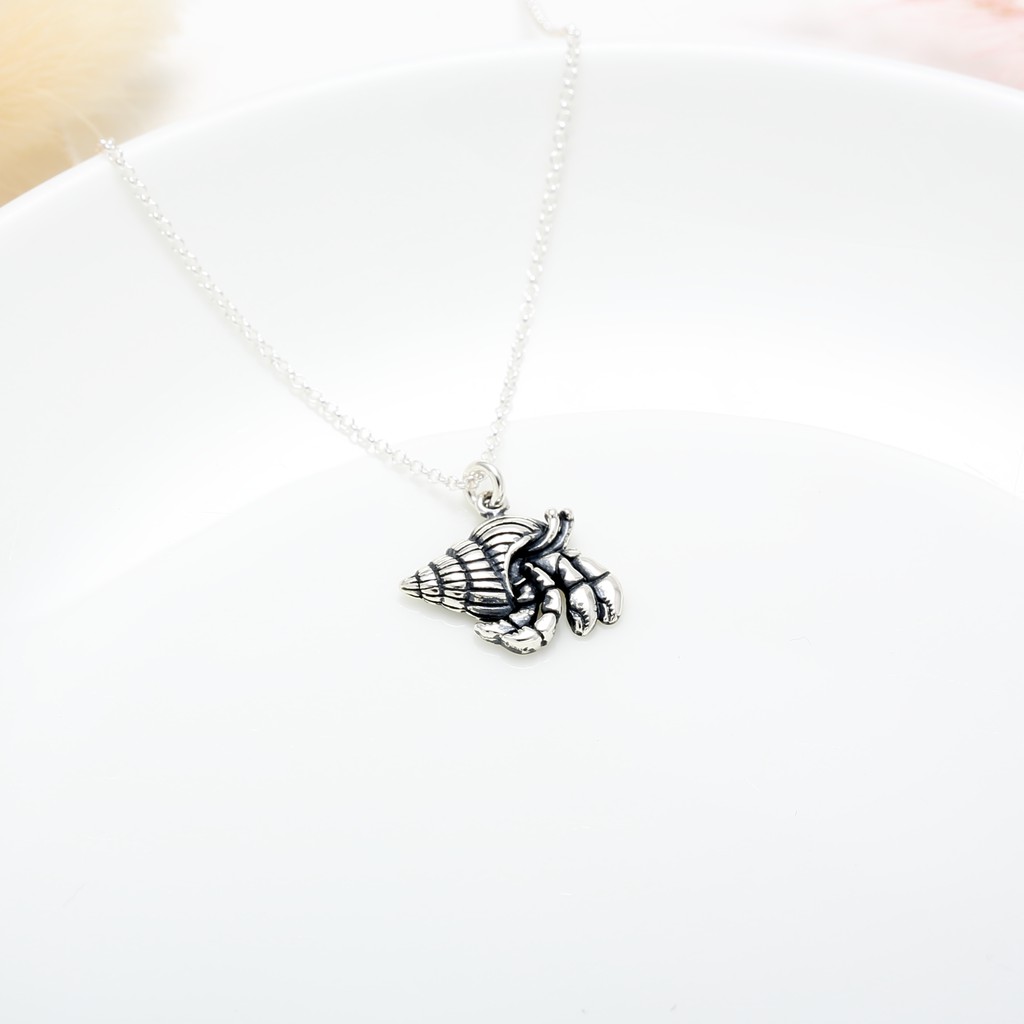 【Angel & Me】Hermit crab s925 sterling silver necklace Birthday gift, , large