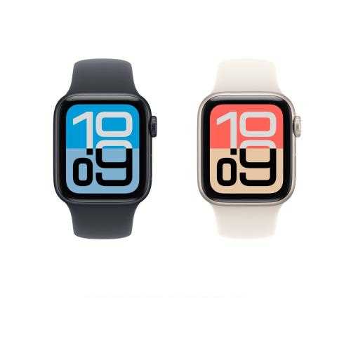 Apple Watch SE3 40mm 太空灰色鋁金屬錶殼 搭配 太空灰色運動錶帶 GPS 2025 (S/M)  _ 台灣公司貨 + 專用【錶貼＆錶背蓋】, , large