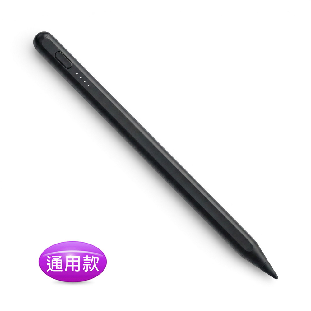 【UP55K玄武黑】手機平板通用款 4段燈號電量顯示 主動式觸控筆, 黑, large