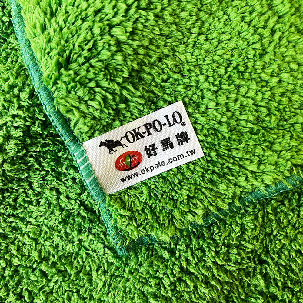 [OKPOLO] 台灣製造 長毛絨超激吸水大浴巾-1條入 (快乾吸水)(草綠), , large