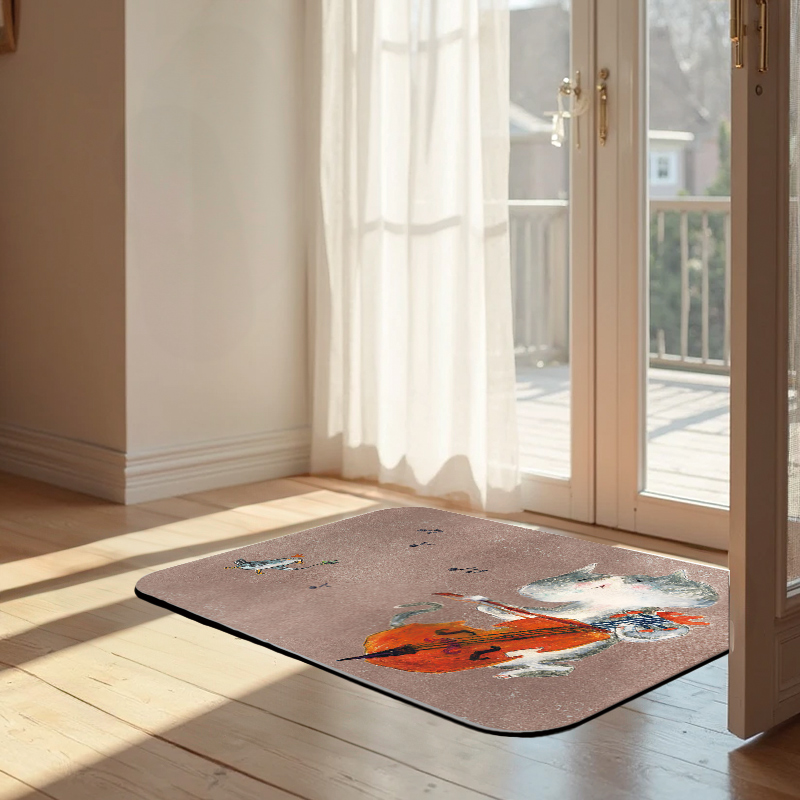 【Monster】 Soft Diatomaceous Earth Absorbent Mat &ndash; DUCKY SHEN Collection (60x40cm) &ndash; Cello Meow, , large