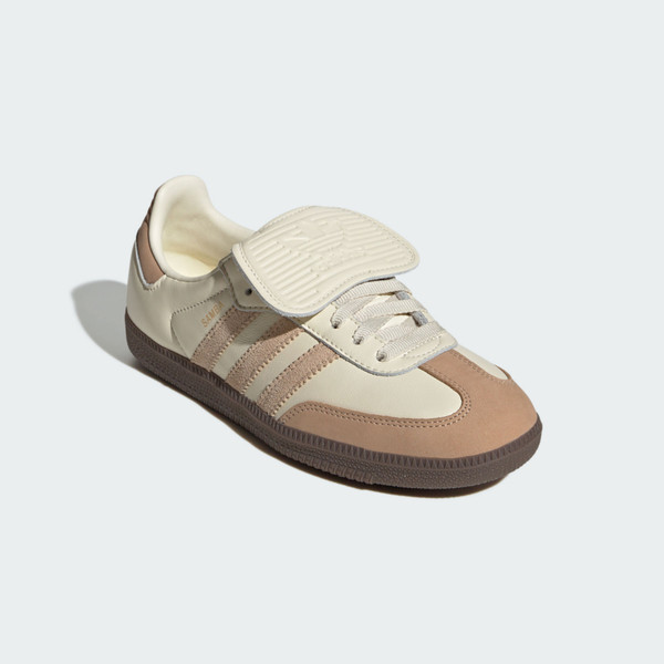 Kixpress-Adidas Samba Lt W 女 運動休閒鞋 德訓鞋 復古 麂皮 翻鞋舌 舒適 米 卡其 [JH5706], , large