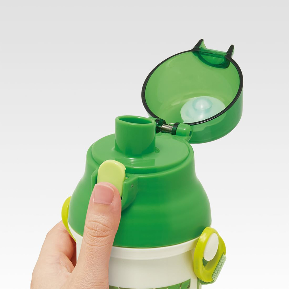 【百科良品】日本製 Pikmin 皮克敏 幸運草系列 彈蓋直飲水壺 隨身瓶 抗菌加工 480ML(附背帶), , large