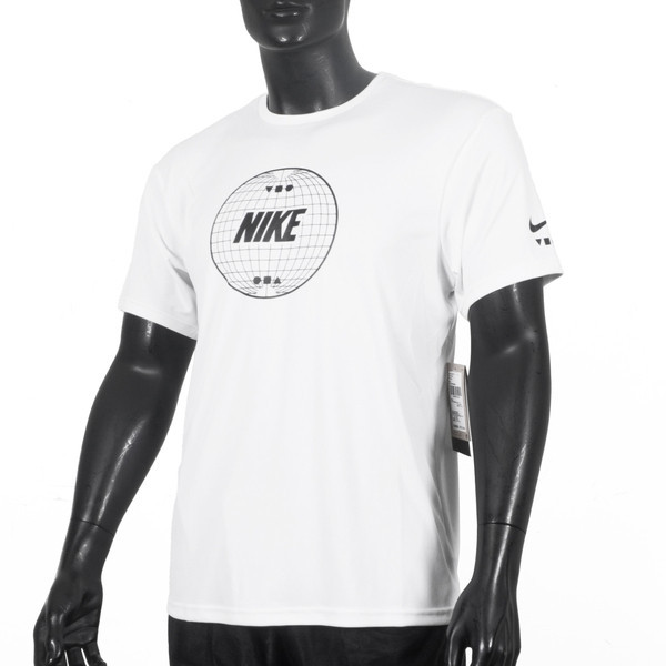 Nike 男 短袖 上衣 防曬衣 T恤 抗UV 運動 休閒 透氣 舒適 白 [NESSE476-100], , large