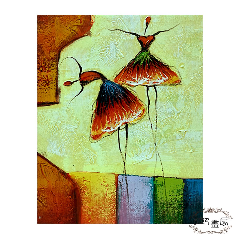 【御畫房】 手繪無框油畫 曼妙舞姿 40x50cm, , large