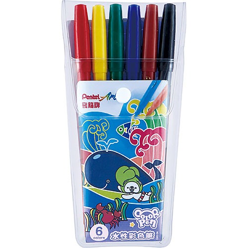 飛龍PENTEL S3602 水性彩色筆6色, , large