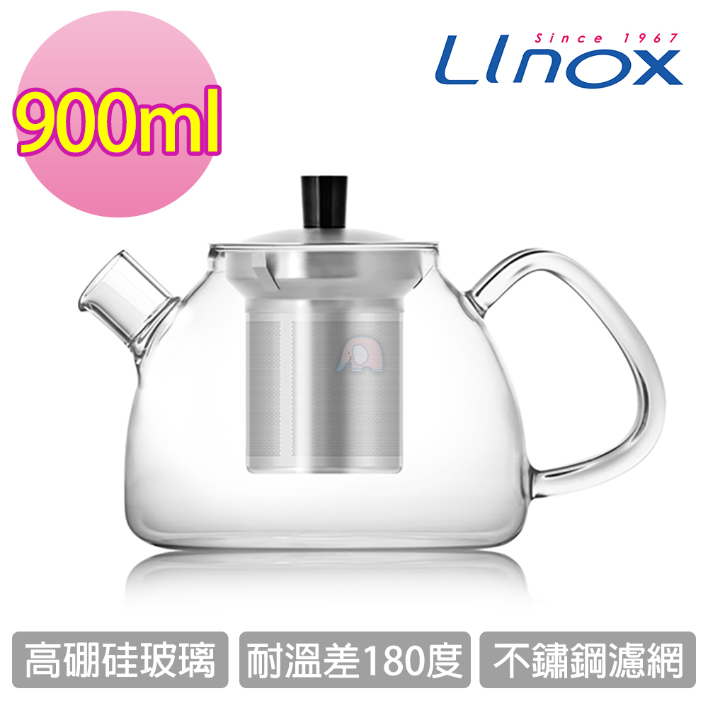 [LINOX] Modern花茶壺900ML(玻璃壺/玻璃瓶/水瓶/冷水瓶/冷水壺/飲料壺/咖啡壺), , large
