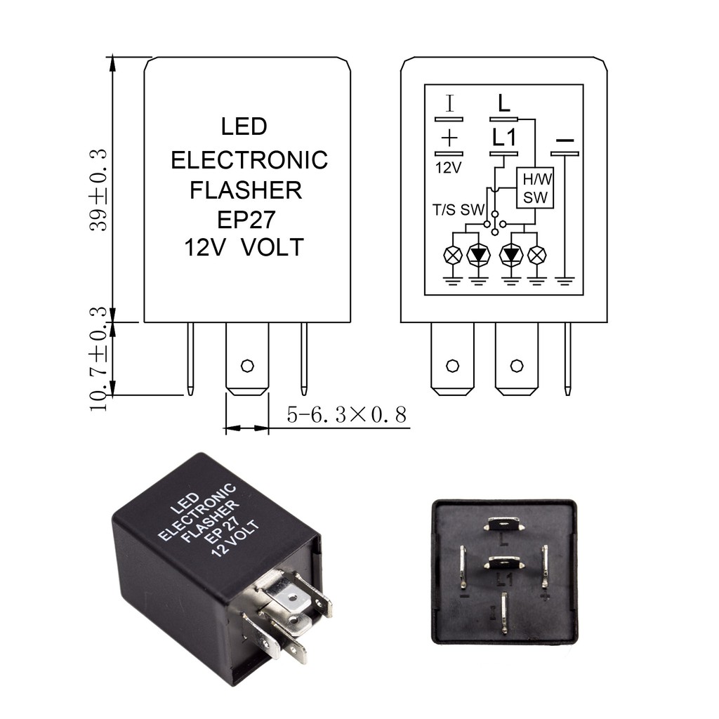【PA LED】FORD 福特 野馬 MUSTANG 5PIN 防快閃 LED 方向燈 繼電器 閃光器 閃爍器, , large