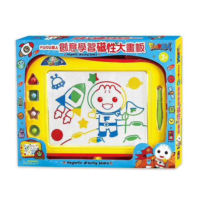 [風車圖書] 創意學習磁性大畫板-FOOD超人, , large