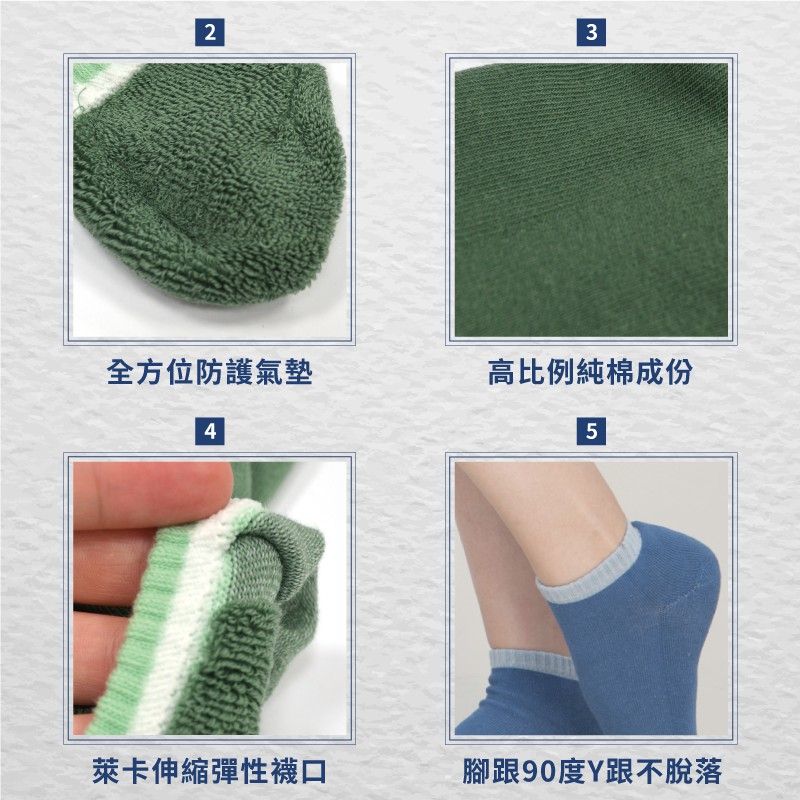 【現貨】MIT台灣製亮彩萊卡氣墊船型襪 P840, , large