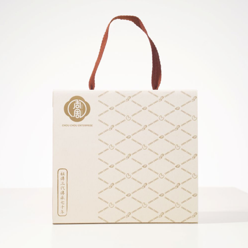 Penuts & Sesame Brittle Dual Gift Box | Handmade Low-Sugar Nut Candy, Healthy Gift Choice【ChouChou Enterprise】, , large